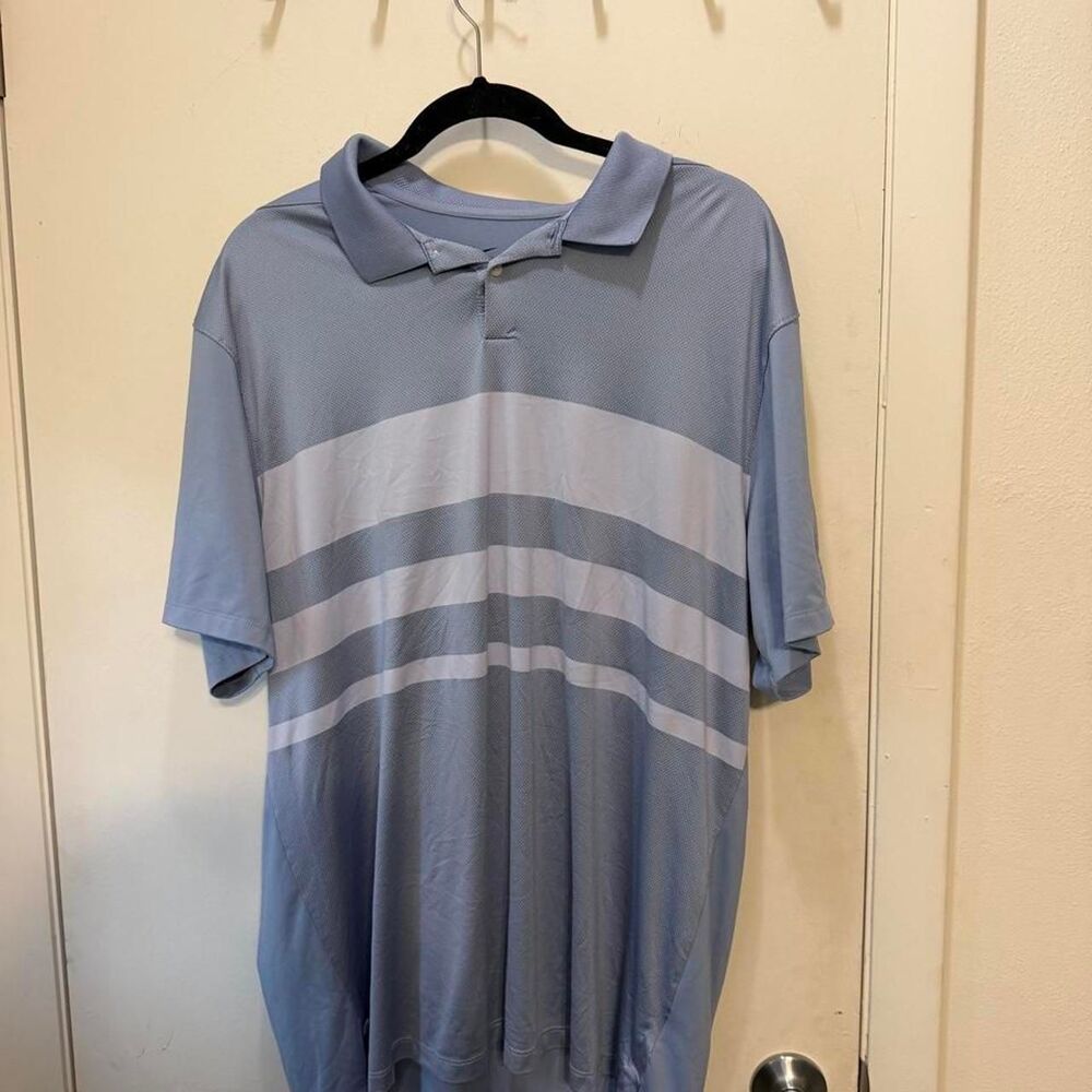 Nike Men's Blue and Grey Polo-shirts